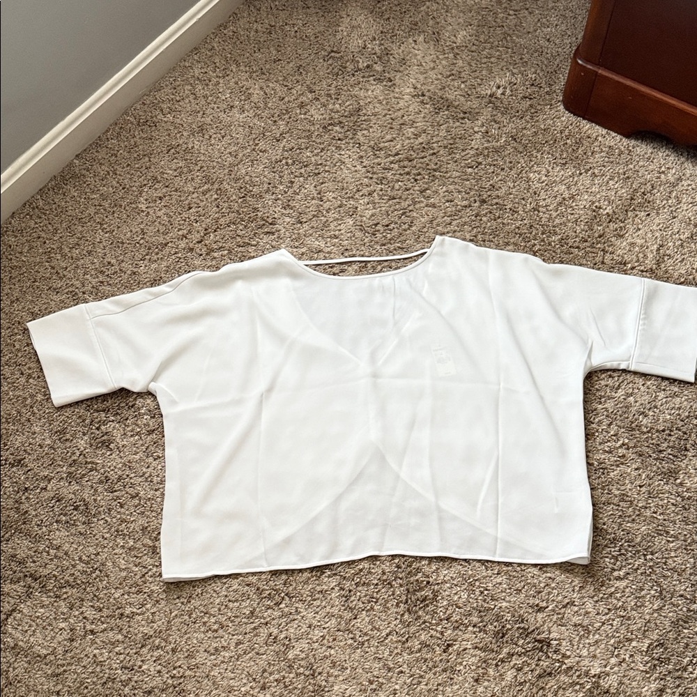 Express White Crop Top